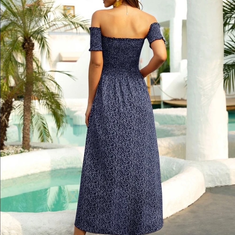Boho wrap A line maxi dress - Picture 2 of 7